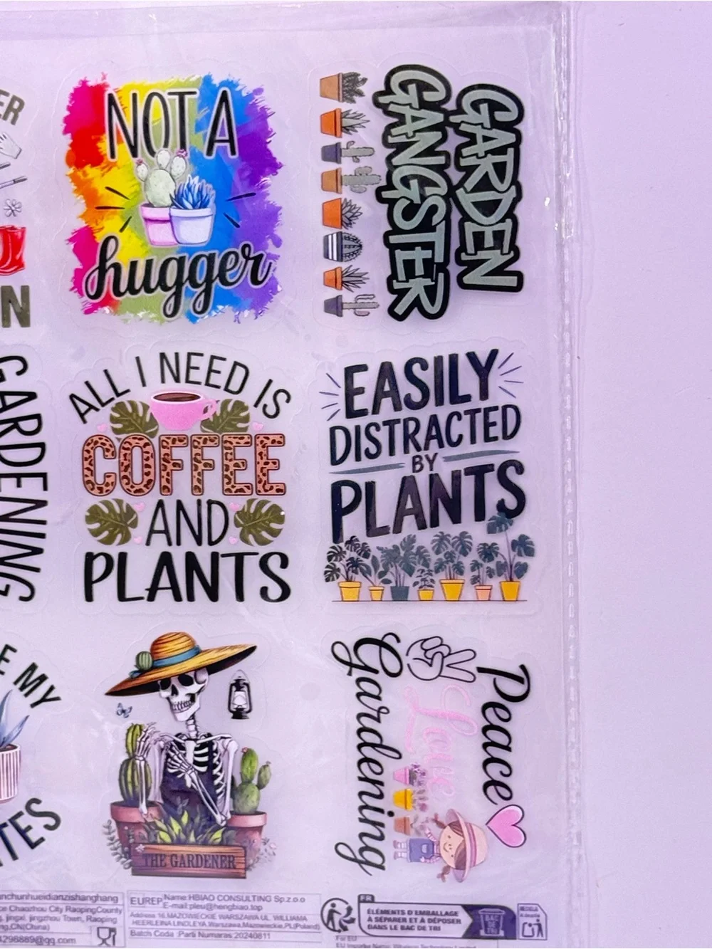 Garden Sticker Sheet - Assorted Color Plant Transfer Decals - Picture 4 of 4